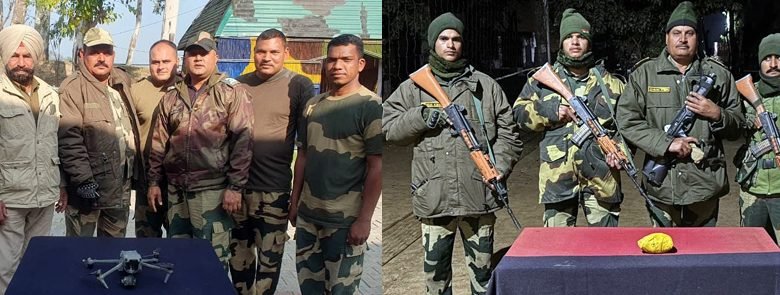 ਬੀ.ਐਸ.ਐਫ਼.ਜਵਾਨਾਂ ਨੇ ਬਰਾਮਦ ਕੀਤਾ ਡਰੋਨ ਤੇ ਹੈਰੋਇਨ ਦੀ ਖੇਪ