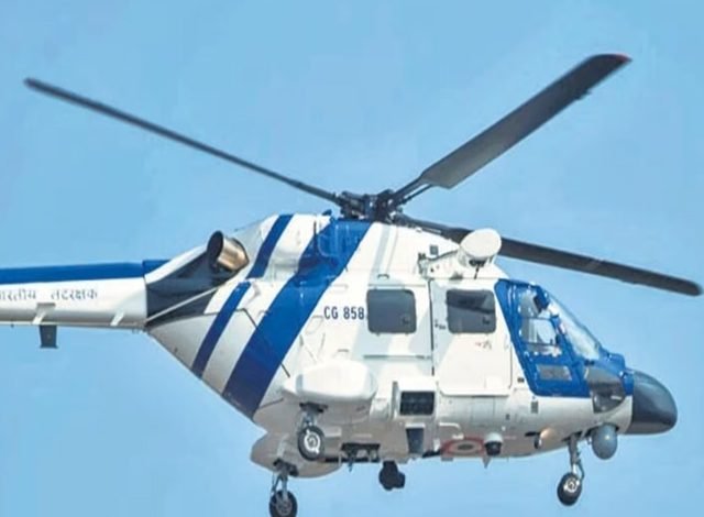 ਰੁਟੀਨ ਸਿਖਲਾਈ ਦੇ ਦੌਰਾਨ ਦੁਰਘਟਨਾਗ੍ਰਸਤ ਹੋਇਆ ਤੱਟ ਰੱਖਿਅਕ ਦਾ ਐਡਵਾਂਸਡ ਲਾਈਟ ਹੈਲੀਕਾਪਟਰ ਧਰੁਵ