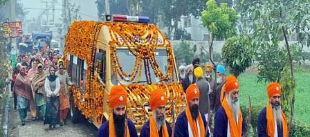 ਗੁਰਦੁਆਰਾ ਬਾਉਲੀ ਸਾਹਿਬ ਨਡਾਲਾ ਤੋਂ ਨਗਰ ਕੀਰਤਨ ਸਜਾਇਆ