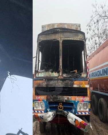 ਪਾਰਕਿੰਗ ’ਚ ਟਰੱਕ ਨੂੰ ਲੱਗੀ ਅੱਗ, ਦੋ ਵਿਅਕਤੀਆਂ ਦੀ ਮੌਤ