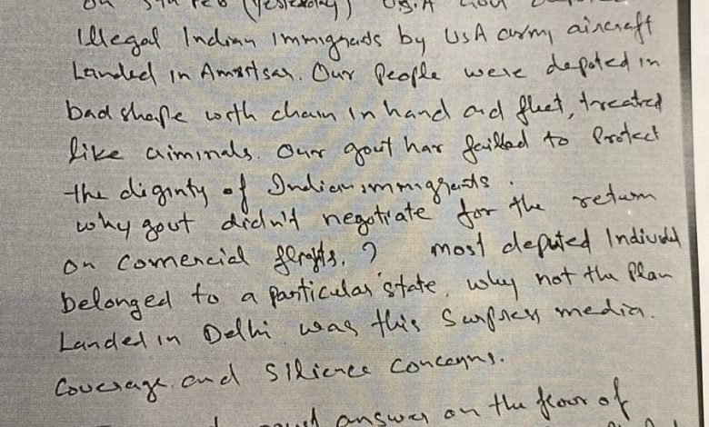 ਅਮਰੀਕਾ 'ਚੋਂ ਹੱਥ ਕੜੀਆਂ ਲਗਾ ਕੇ ਭਾਰਤੀਆਂ ਨੂੰ ਭੇਜਣਾ ਗਲਤ ਵਤੀਰਾ - ਸਾਂਸਦ ਗੁਰਜੀਤ ਸਿੰਘ ਔਜਲਾ