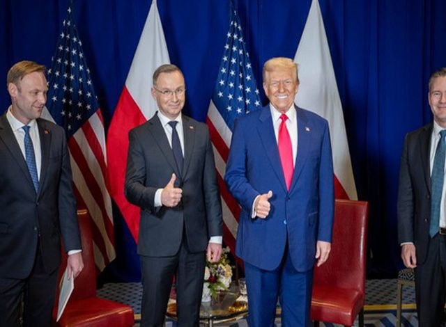 ਟਰੰਪ ਵਲੋਂ ਪੋਲੈਂਡ ਦੇ ਰਾਸ਼ਟਰਪਤੀ ਐਂਡਰੇਜ਼ ਡੂਡਾ ਨਾਲ ਮੁਲਾਕਾਤ