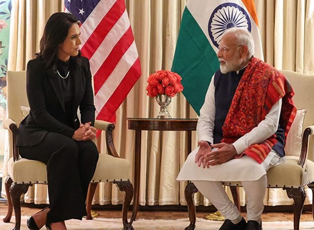 ਪ੍ਰਧਾਨ ਮੰਤਰੀ ਮੋਦੀ ਵਲੋਂ ਅਮਰੀਕੀ ਰਾਸ਼ਟਰੀ ਖੁਫੀਆ ਨਿਰਦੇਸ਼ਕ ਤੁਲਸੀ ਗੈਬਾਰਡ ਨਾਲ ਮੁਲਾਕਾਤ