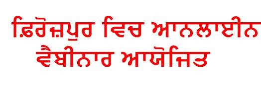ਜ਼ਿਲ੍ਹਾ ਰੋਜਗਾਰ ਅਤੇ ਕਾਰੋਬਾਰ ਬਿਊਰੋ, ਫਿਰੋਜ਼ਪੁਰ ਆਨਲਾਈਨ ਵੈਬੀਨਾਰ ਆਯੋਜਿਤ