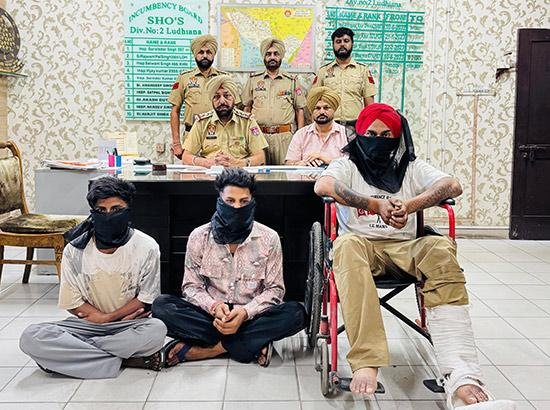 ਲੁਧਿਆਣਾ ਪੁਲਿਸ ਵੱਲੋਂ ਸਾਲ 2022 ਵਿੱਚ ਹੋਈ ਗੈਂਗਵਾਰ ਦੇ ਫ਼ਰਾਰ 3 ਮੁਲਜ਼ਮ ਕਾਬੂ 