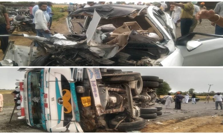  ਪੋਤਰੇ ਨੂੰ ਰਾਜਾਸਾਂਸੀ ਏਅਰਪੋਰਟ ਤੋਂ ਵਿਦੇਸ਼ ਰਵਾਨਾ ਕਰ ਕੇ ਆ ਰਹੇ ਪਰਿਵਾਰ ਦੇ 4 ਜੀਆਂ ਦੀ ਹਾਦਸੇ 'ਚ ਮੌਤ, ਰਾਹਗੀਰਾਂ ਨੇ ਮਸਾਂ ਕੱਢੀਆਂ ਲਾਸ਼ਾਂ