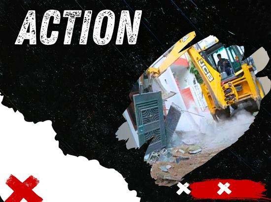 ਖੰਨਾ: ਨਸ਼ਾ ਤਸਕਰ ਦੇ ਗੈਰਕਾਨੂੰਨੀ ਨਿਰਮਾਣ 'ਤੇ ਚੱਲੀ JCB