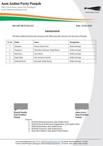 ਆਪ ਨੇ ਲਾਏ 5 ਹੋਰ ਨਵੇਂ ਹਲਕਾ ਇੰਚਾਰਜ, ਪੜ੍ਹੋ ਸੂਚੀ    