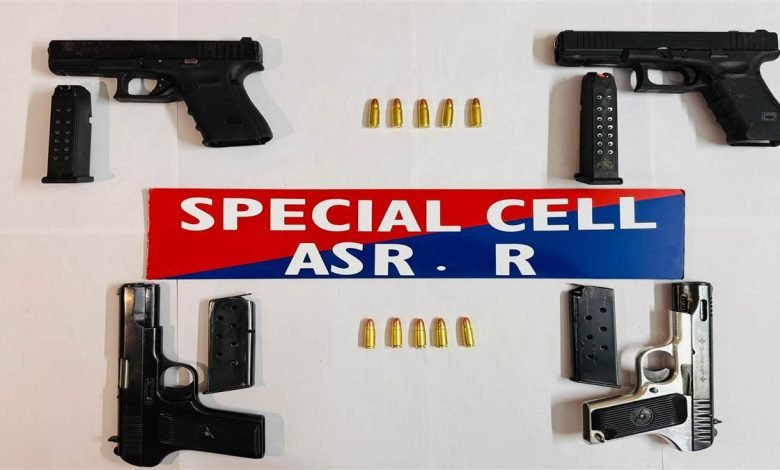 ਫਰਾਂਸ ਤੇ ਪਾਕਿਸਤਾਨ ਆਧਾਰਿਤ ਹਥਿਆਰ ਤਸਕਰੀ ਗਿਰੋਹ ਦਾ ਪਰਦਾਫਾਸ਼, ਚਾਰ ਮੁਲਜ਼ਮ ਹਥਿਆਰਾਂ ਸਣੇ ਗ੍ਰਿਫ਼ਤਾਰ