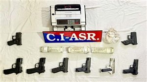 ਅੱਠ ਵਿਦੇਸ਼ੀ ਪਿਸਤੌਲ, ਇੱਕ ਕਿਲੋ ਹੈਰੋਇਨ ਅਤੇ 2.9 ਲੱਖ ਰੁਪਏ ਦੀ ਡਰੱਗ ਮਨੀ ਬਰਾਮਦ