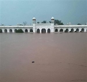 ਇਤਿਹਾਸਿਕ ਗੁਰਦੁਆਰਾ ਸਿੱਧ ਸਿਓ ਰੰਧਾਵਾ ਤੇ ਗੁਰਦੁਆਰਾ ਕਰਤਾਰਪੁਰ ਸਾਹਿਬ ਪਾਣੀ 'ਚ ਡੁੱਬਿਆ