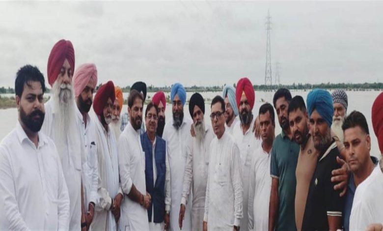 ਭਾਜਪਾ ਆਗੂਆਂ ਵੱਲੋਂ ਹੜ੍ਹ ਪ੍ਰਭਾਵਿਤ ਇਲਾਕਿਆਂ ਦਾ ਦੌਰਾ ਕੀਤਾ