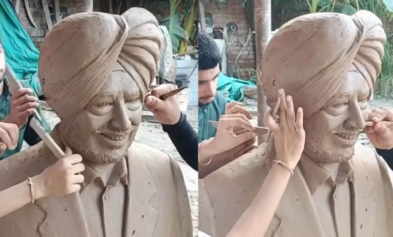 ਜਸਵਿੰਦਰ ਸਿੰਘ ਭੱਲਾ ਦਾ ਸਿਰਫ਼ 5 ਘੰਟੇ 'ਚ ਬਣਾਇਆ ਸਟੈਚੂ