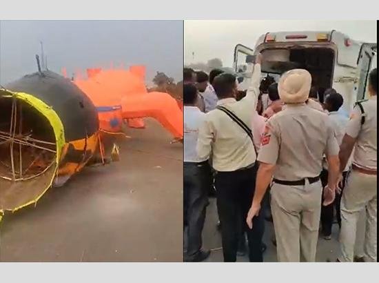 ਮੇਘਨਾਥ ਦਾ ਪੁਤਲਾ ਅਚਾਨਕ ਡਿੱਗਿਆ, ਔਰਤ ਜ਼ਖ਼ਮੀ