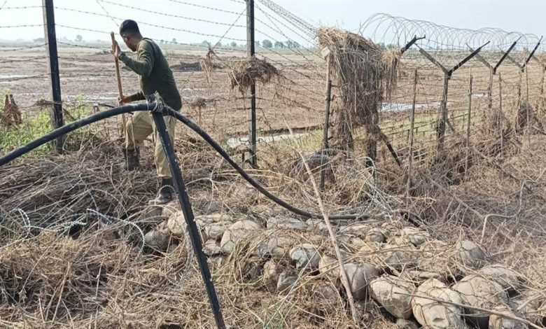 ਰਾਵੀ ’ਚ ਵਧੇ ਪਾਣੀ ਕਾਰਨ ਕੰਡਿਆਲੀ ਤਾਰ ਪ੍ਰਭਾਵਿਤ, ਘੁਸਪੈਠ ਦਾ ਖ਼ਤਰਾ; ਸਰਹੱਦ ’ਤੇ ਬੀਐੱਸਐੱਫ ਜਵਾਨ ਚੌਕਸ