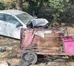 ਕਾਰ ਤੇ ਈ-ਰਿਕਸ਼ਾ ਦੀ ਟੱਕਰ 'ਚ 2 ਮੌਤਾਂ, ਏਅਰਬੈਗ ਖੁੱਲ੍ਹਣ ਦੇ ਬਾਵਜੂਦ ਨਹੀਂ ਬਚੀ ਕਾਰ ਚਾਲਕ ਦੀ ਜਾਨ